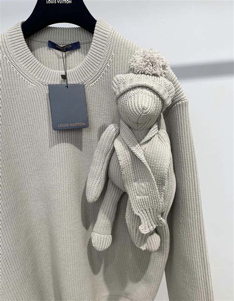 louis vuitton stitched teddy pullover.